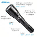 Ray - Duiklamp - Zaklamp voor onderwater - Led 1500 Lumen - Zwart