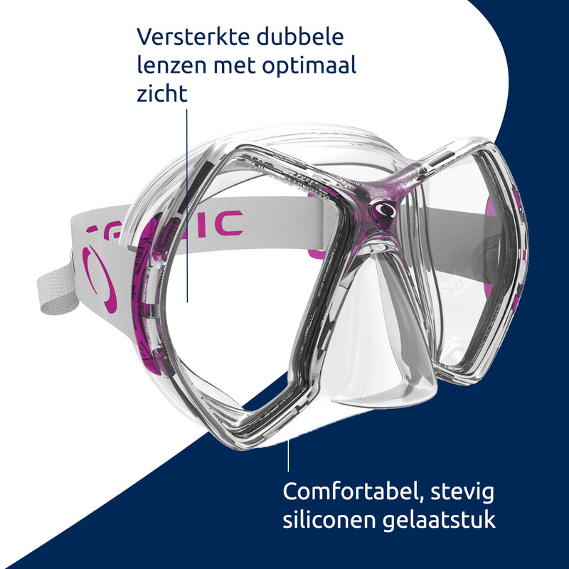 Cyanea - Taucherbrille - Erwachsene - Transparent/Rosa