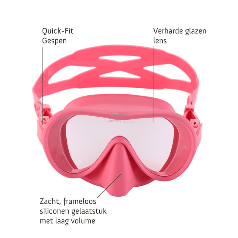 Panama - Duikbril - Snorkelmasker - Volwassenen - Roze