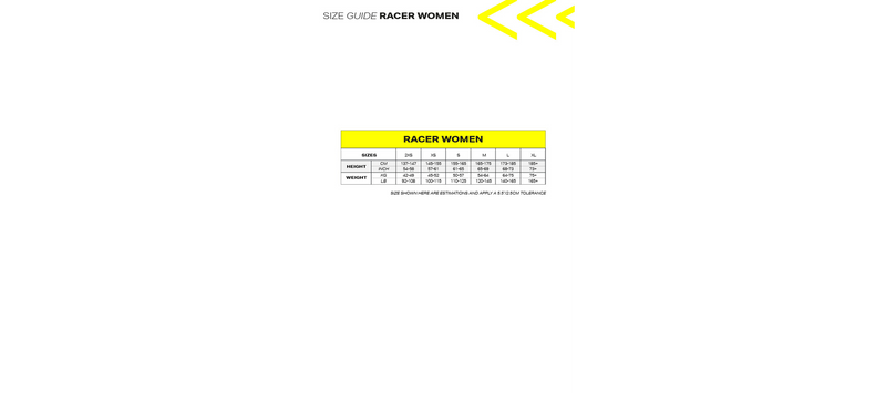 Racer 2.0 - Wetsuit - Dames - Zwart/Geel