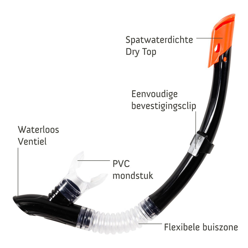 Andros Set - Snorkelset - Duikbril - Snorkel - Volwassenen - Zwart