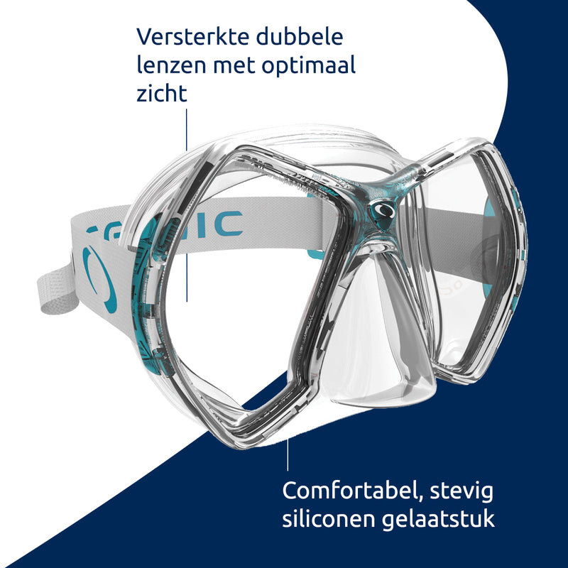 Cyanea - Taucherbrille - Erwachsene - Transparent/Aqua