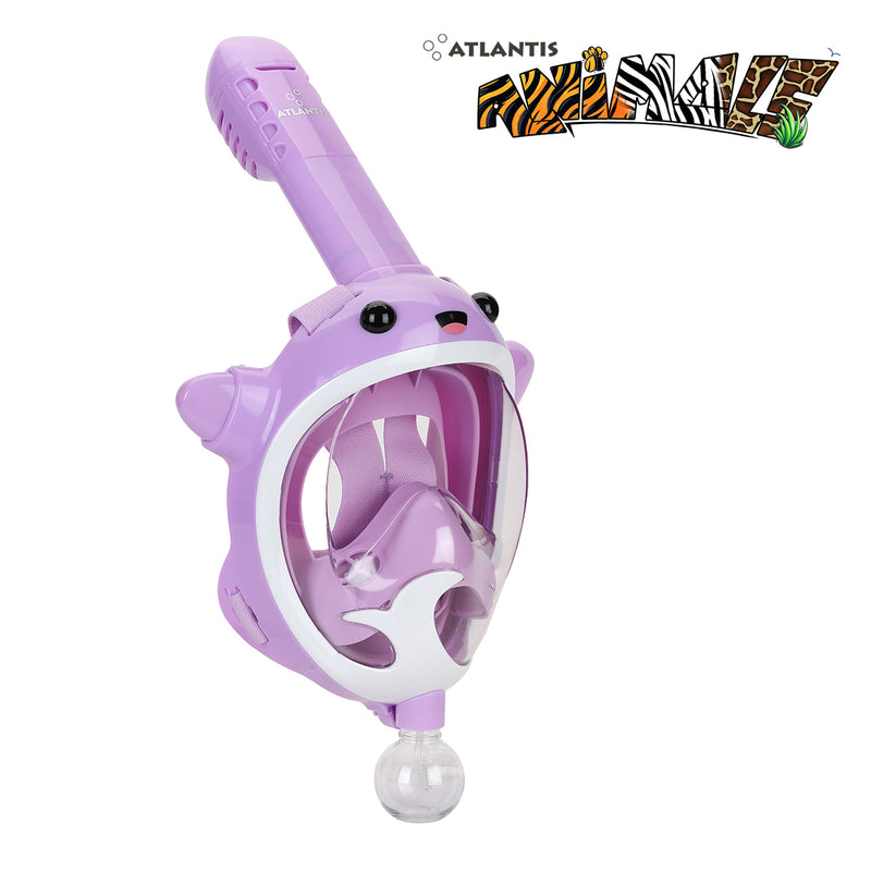 Atlantis Whale - Schnorchelmaske mit Wasserpistolenfunktion - Kinder - Lila