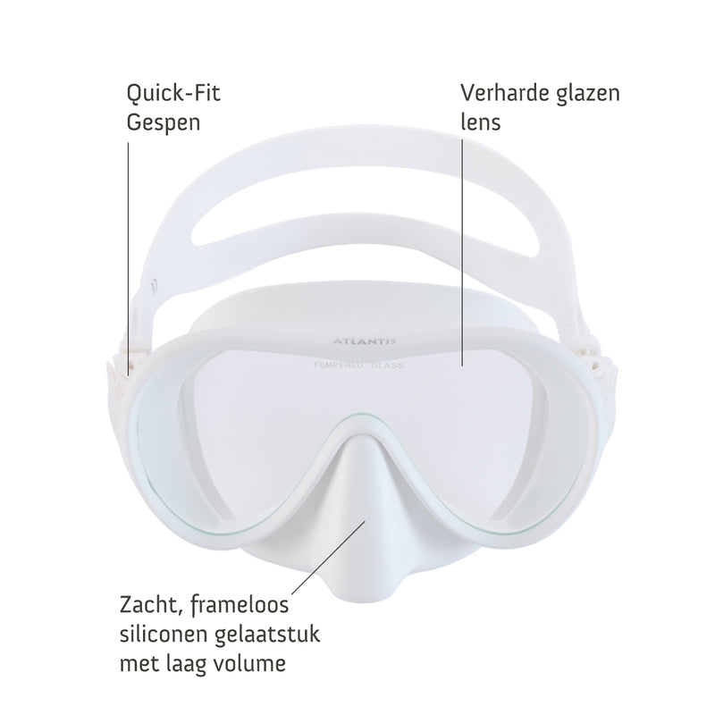 Panama - Duikbril - Snorkelmasker - Volwassenen - Wit