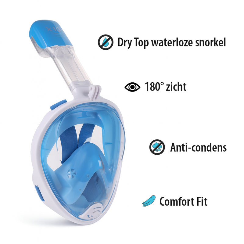 X10 - Snorkelmasker - Kinderen - Blauw
