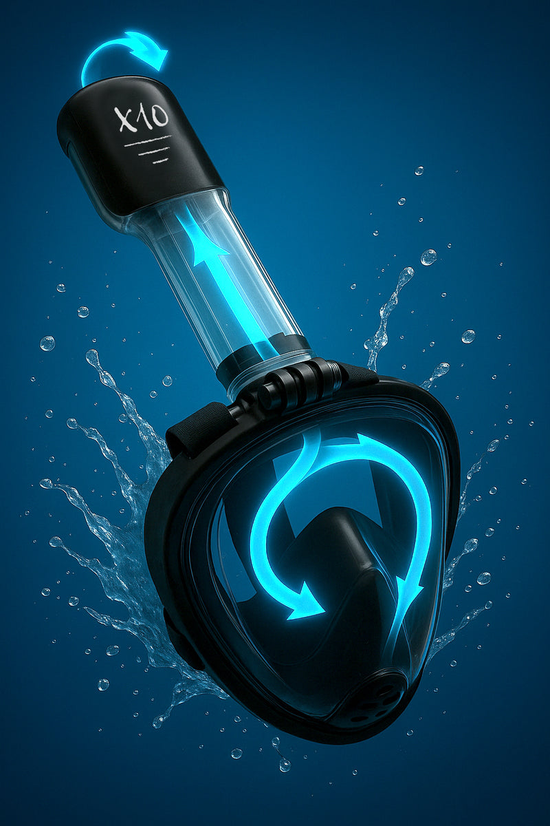 X10 - Masque de snorkeling - Adultes - Noir