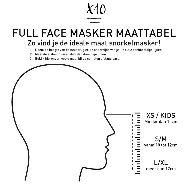 X10 - Snorkelmasker - Volwassenen - Blauw