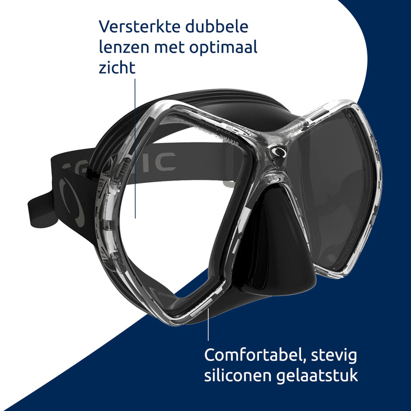 Cyanea - Duikbril - Volwassenen - Zwart/Titanium