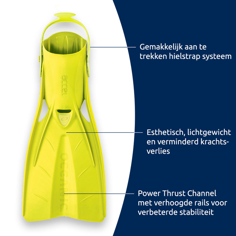 Accel Fin - Zwemvliezen -  Volwassenen - Geel