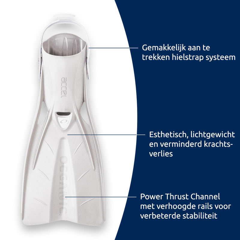Accel Fin - Zwemvliezen -  Volwassenen - Wit