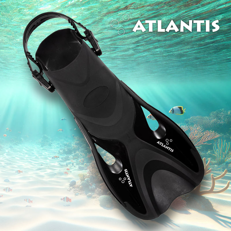 Dolphin - Zwemvliezen - Flippers - Verstelbare Hielstrap - Voor Zwemmen & Snorkelen - Volwassenen - Zwart