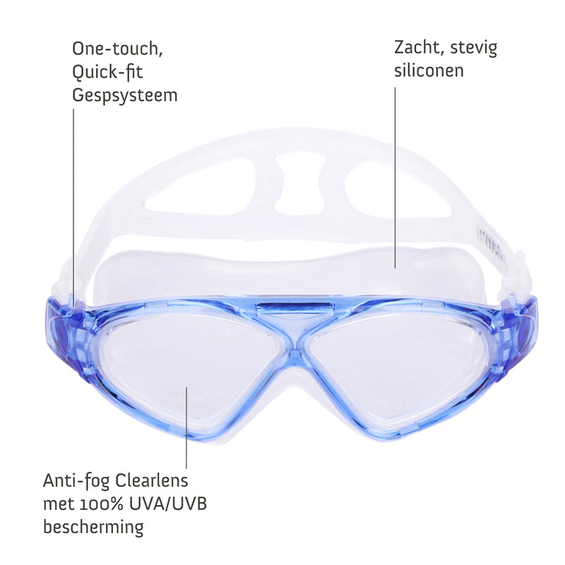 Tetra Junior - Schwimmbrille - Kinder - Klare Linse - Blau