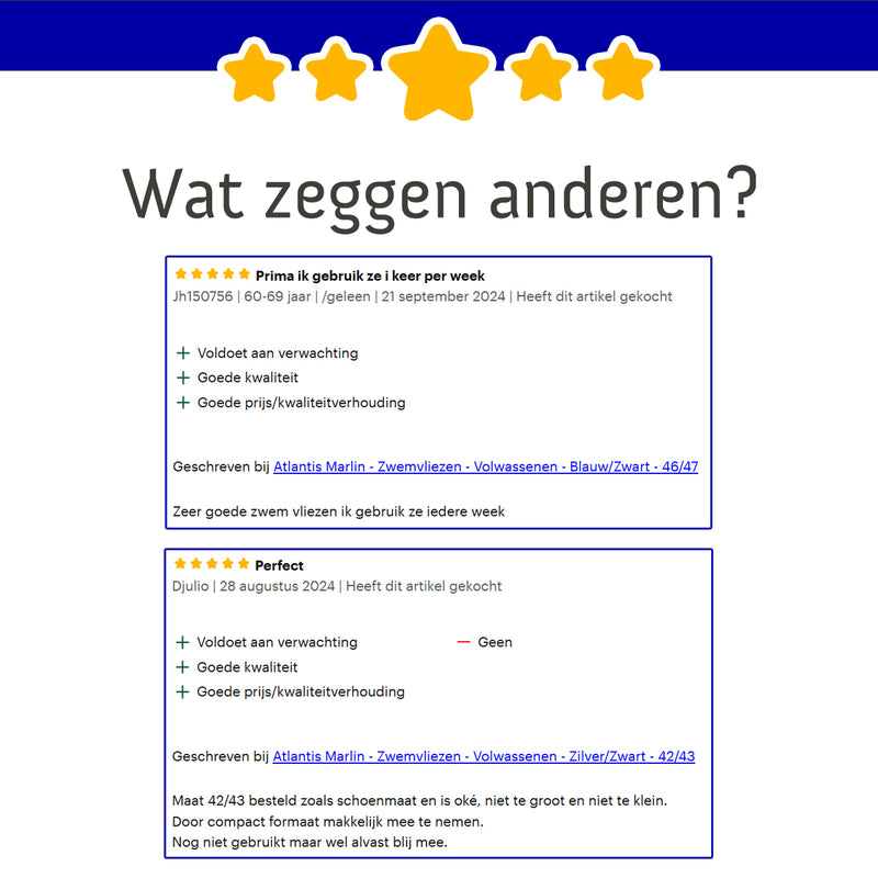 Marlin - Zwemvliezen - Volwassenen - Blauw/Zwart