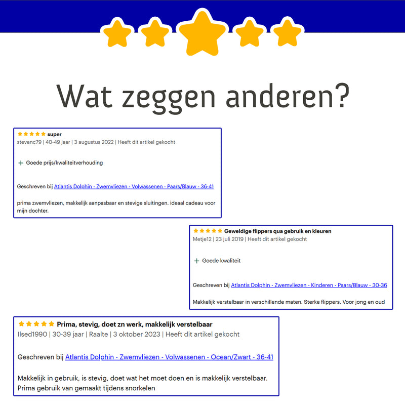 Dolphin - Zwemvliezen - Flippers - Verstelbare Hielstrap - Voor Zwemmen & Snorkelen - Volwassenen - Zwart/Wit