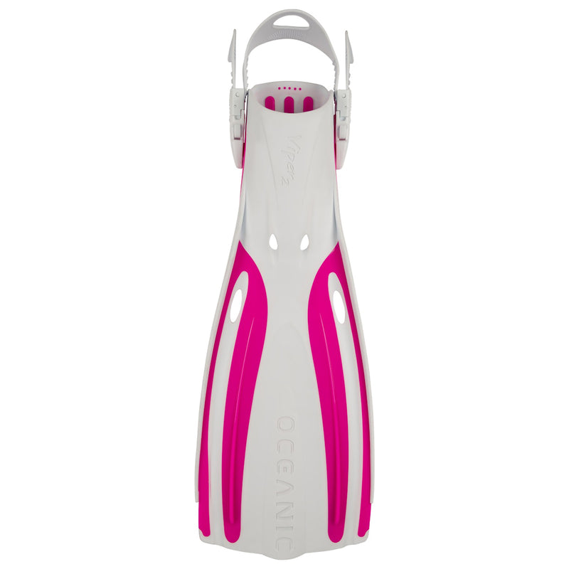 Viper 2 - Flippers - Zwemvliezen Open Heel - Wit/Roze