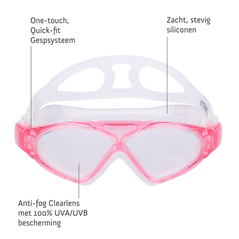 Tetra Junior - Schwimmbrille - Kinder - Klare Linse - Rosa