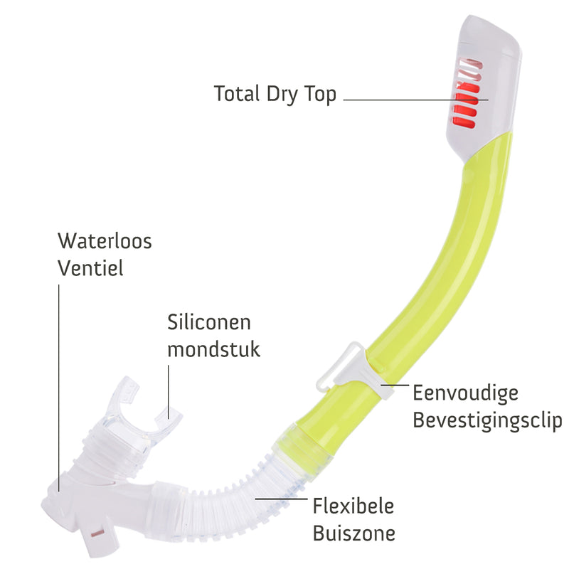 Waikiki Combo - Snorkelset - Duikbril - Snorkel - Kinderen - Zwart/Geel