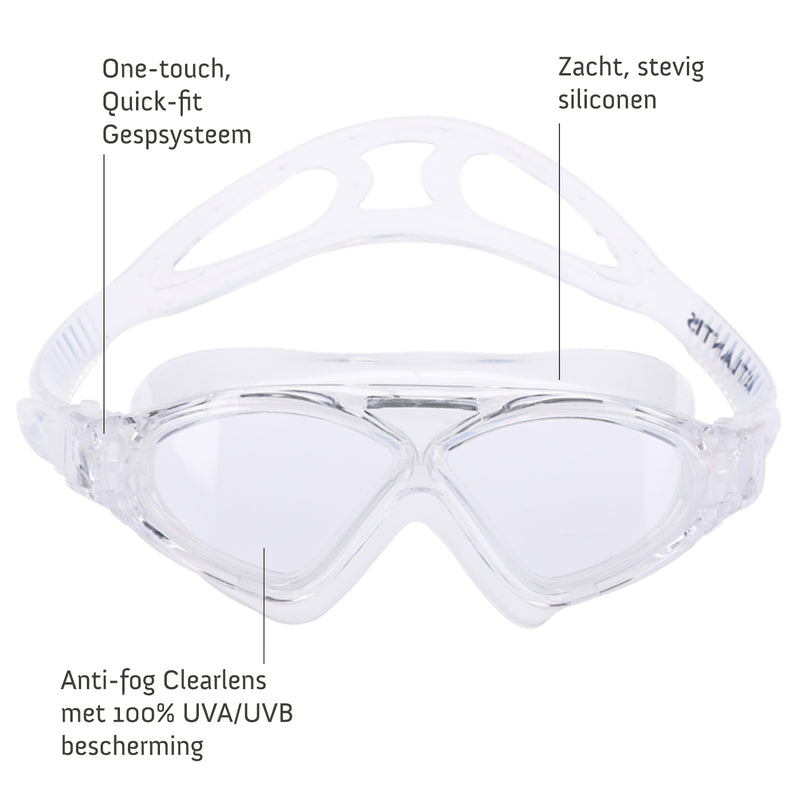 Tetra Junior - Lunettes de natation - Enfants - Verres transparents - Transparent