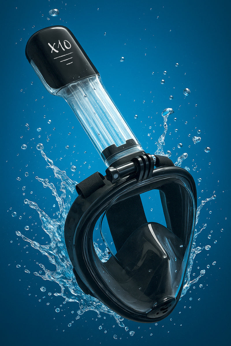 X10 - Snorkelmasker - Volwassenen - Zwart – snorkel&zwemshop.nl X10 - Snorkelmasker - Volwassenen - Zwart – snorkel&zwemshop.nl