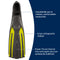 Viper 2 - Flippers - Zwemvliezen Full Foot - Volwassenen - Zwart/Geel