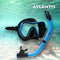 Samana Pro Combo - Snorkelset - Snorkel & Duikbril  - Versterkt Glas - Dry Top - Luxe Bewaartas - Volwassenen - Zwart/Blauw