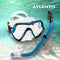 Samana Pro Combo - Snorkelset - Snorkel & Duikbril  - Versterkt Glas - Dry Top - Luxe Bewaartas - Volwassenen - Zwart/Ocean