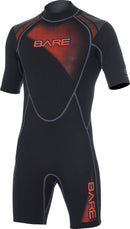 2mm Sport Shorty - Wetsuit - Heren - Zwart/Rood