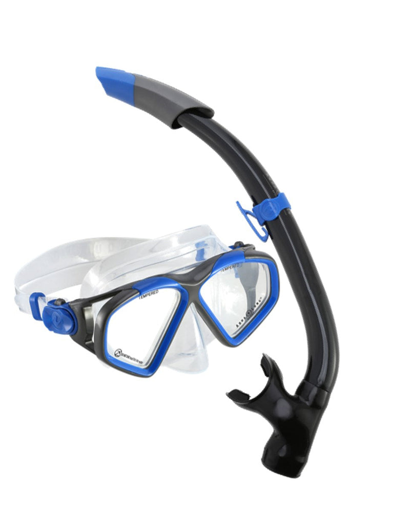 Hawkeye Combo Midi - Snorkelset - Volwassenen - Blauw/Grijs