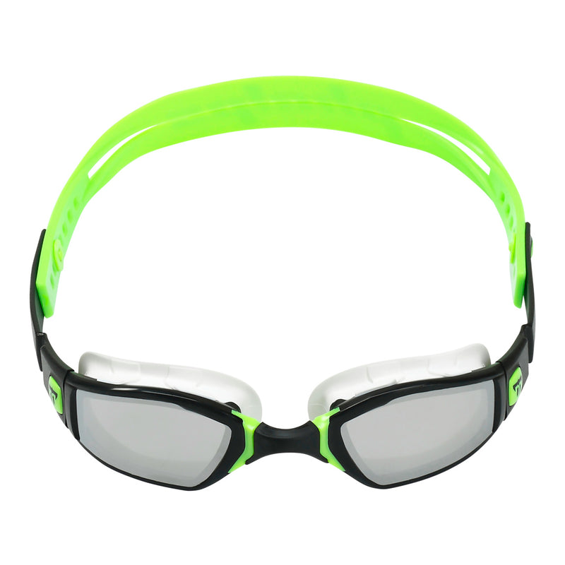 Ninja - Lunettes de natation - Adultes - Verres miroir - Noir/Lime