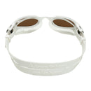 Kaiman EXO - Lunettes de natation - Adultes - Verres polarisés marron - Blanc/Orange