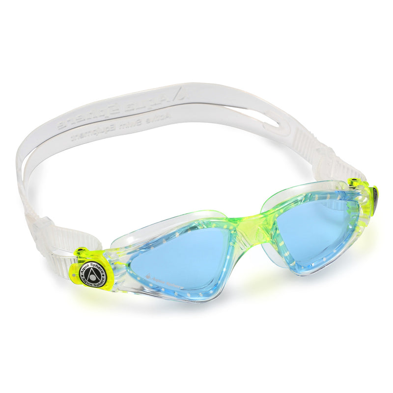 Kayenne Junior - Zwembril - Kinderen - Blue Lens - Transparant/Lime