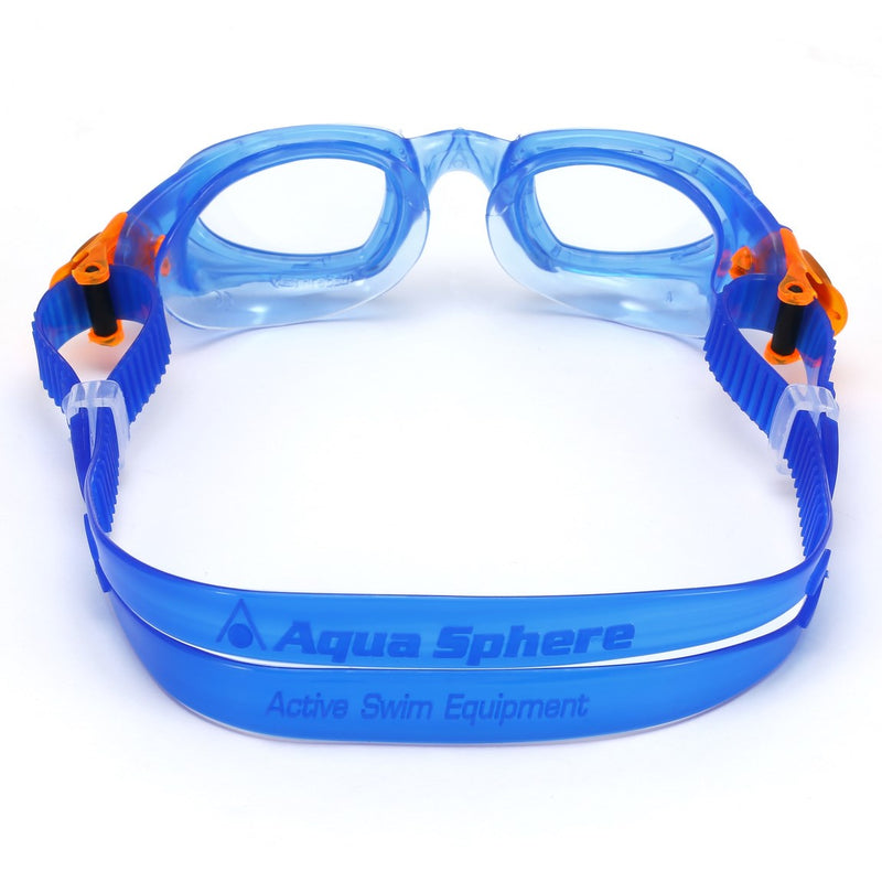 Moby Kid - Zwembril - Kinderen - Clear Lens - Blauw/Oranje