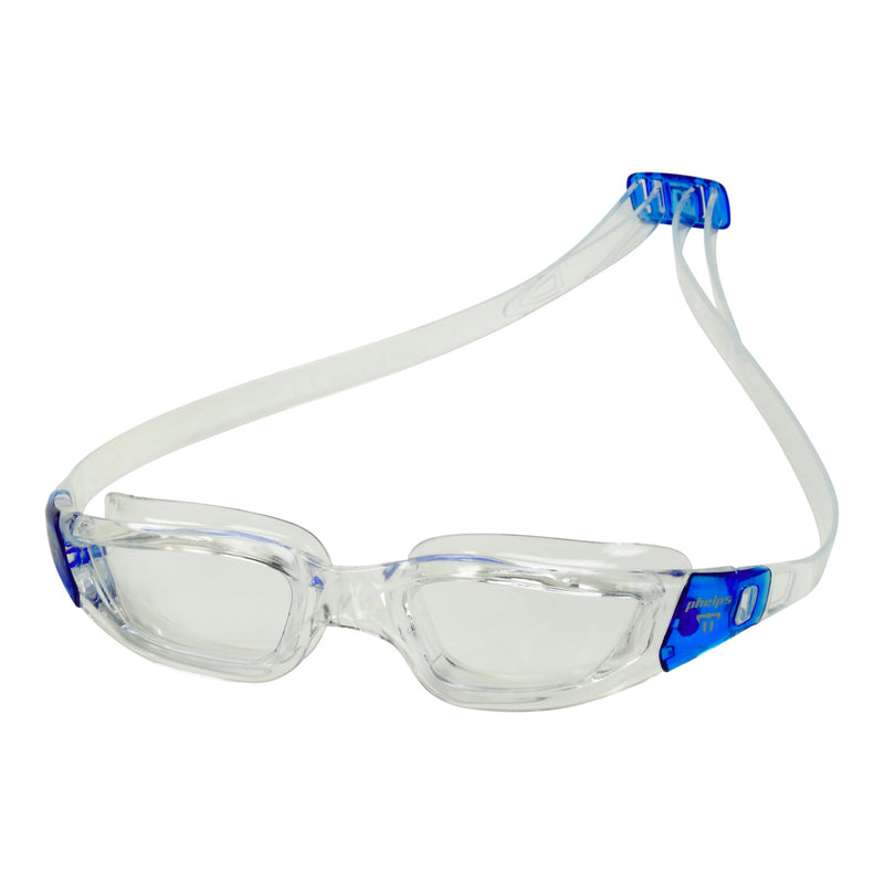 Tiburon – Schwimmbrille – Erwachsene – klare Linse – transparent/blau