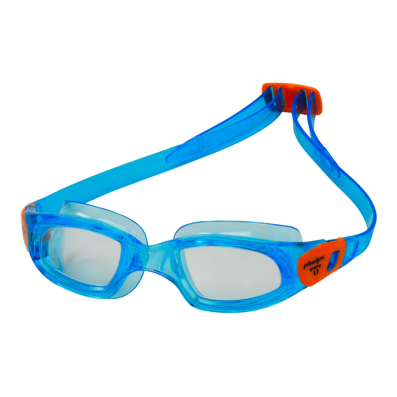 Tiburon Kid – Schwimmbrille – Kinder – klare Gläser – Aqua/Orange