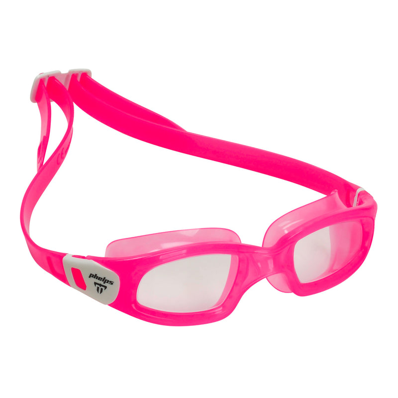 Tiburon Kid - Zwembril - Kinderen - Clear Lens - Roze/Wit