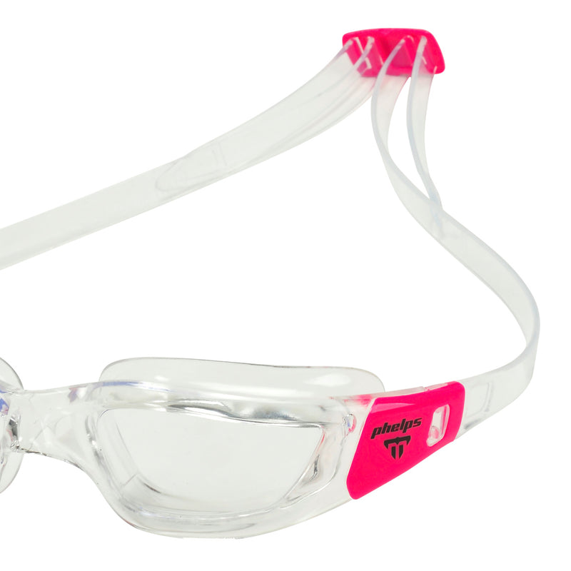 Tiburon Small – Schwimmbrille – Erwachsene – klare Linse – transparent/rosa