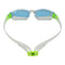 Tiburon Junior - Schwimmbrille - Kinder - Blaue Linse - Transparent/Lime
