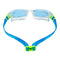 Tiburon Kid - Schwimmbrille - Kinder - Blaue Linse - Transparent/Lime