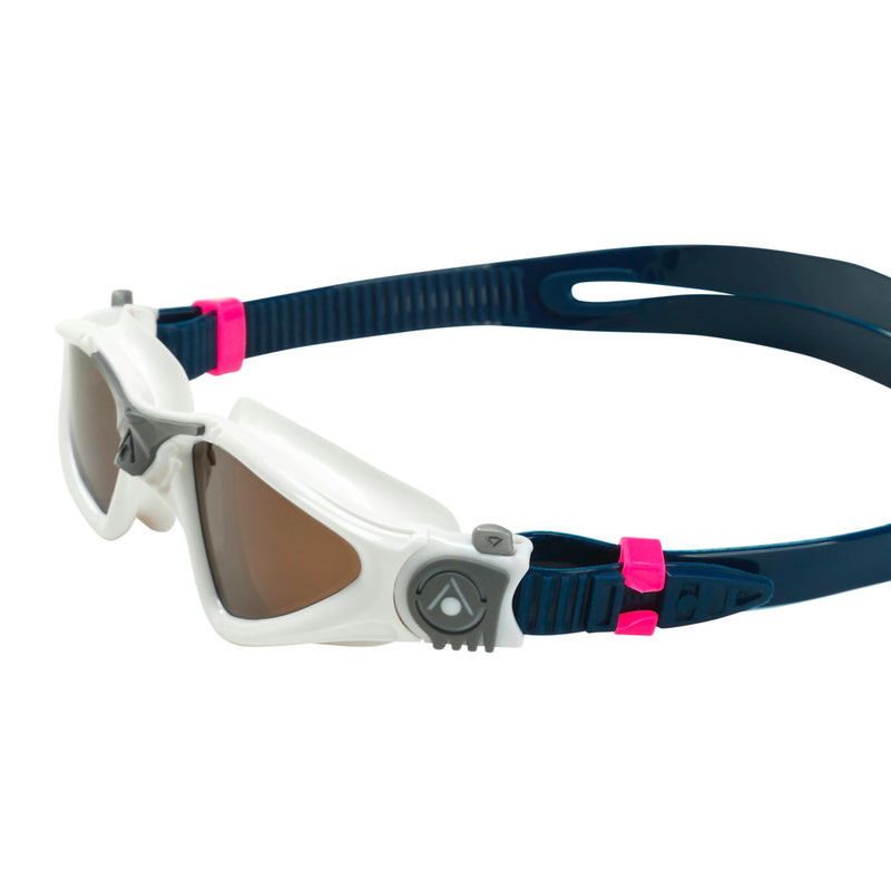 Kayenne Small - Zwembril - Volwassenen - Brown Polarized Lens - Wit/Grijs