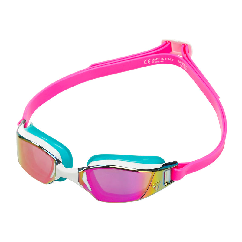 Xceed - Zwembril - Volwassenen - Pink Titanium Mirrored Lens - Roze/Turquoise