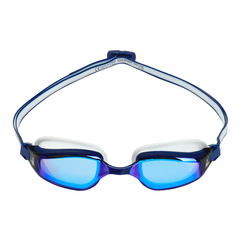 Fastlane - Zwembril - Volwassenen - Blue Titanium Mirrored Lens - Blauw/Wit