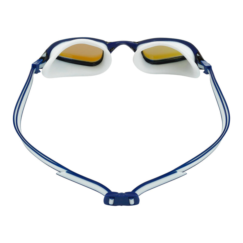 Fastlane - Zwembril - Volwassenen - Blue Titanium Mirrored Lens - Blauw/Wit