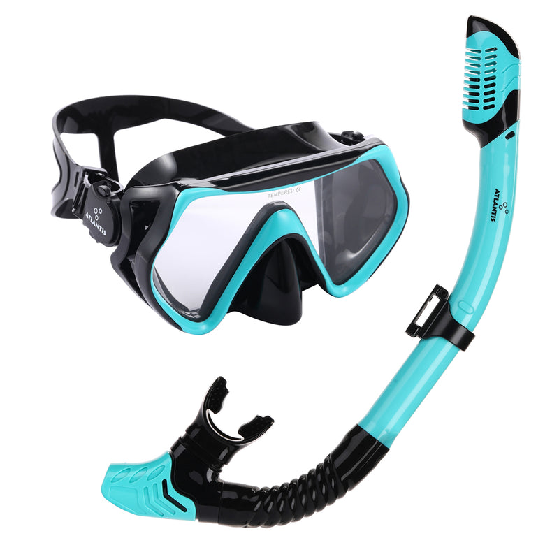 Borneo Combo - Snorkelset - Duikbril - Snorkel - Volwassenen - Turquoise/Zwart