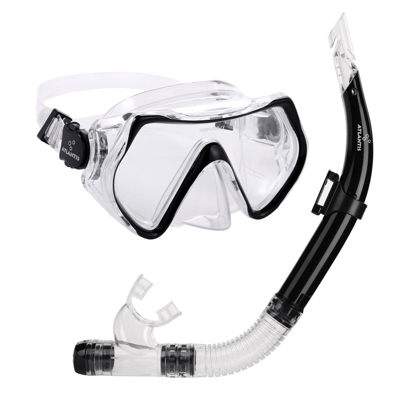 Hawaï Combo - Snorkelset - Duikbril - Snorkel - Volwassenen - Zwart