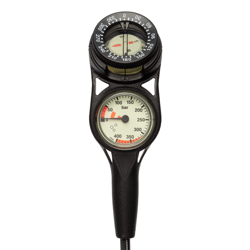 Combo2 - Pressure Gauge 400 bar + Compass with Miflex hose - Manometer - Volwassenen