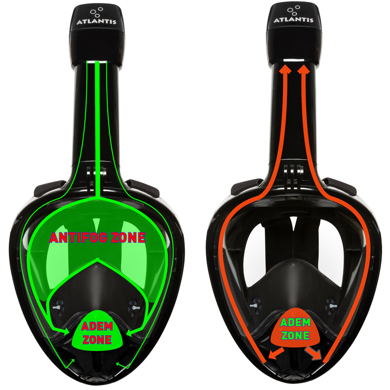 Atlantis 2.0 - Snorkelmasker - Volwassenen - Zwart
