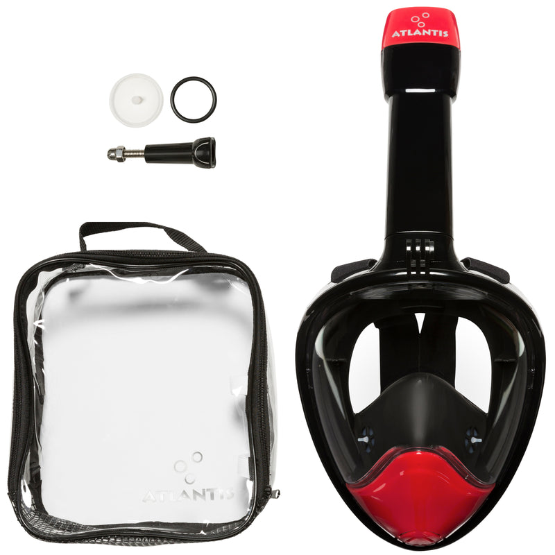 Atlantis 2.0 - Snorkelmasker - Volwassenen - Zwart/Rood