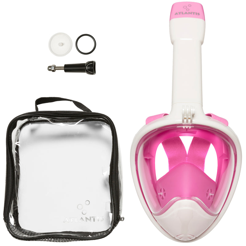 Atlantis 2.0 - Masque de snorkeling - Adultes - Blanc/Rose