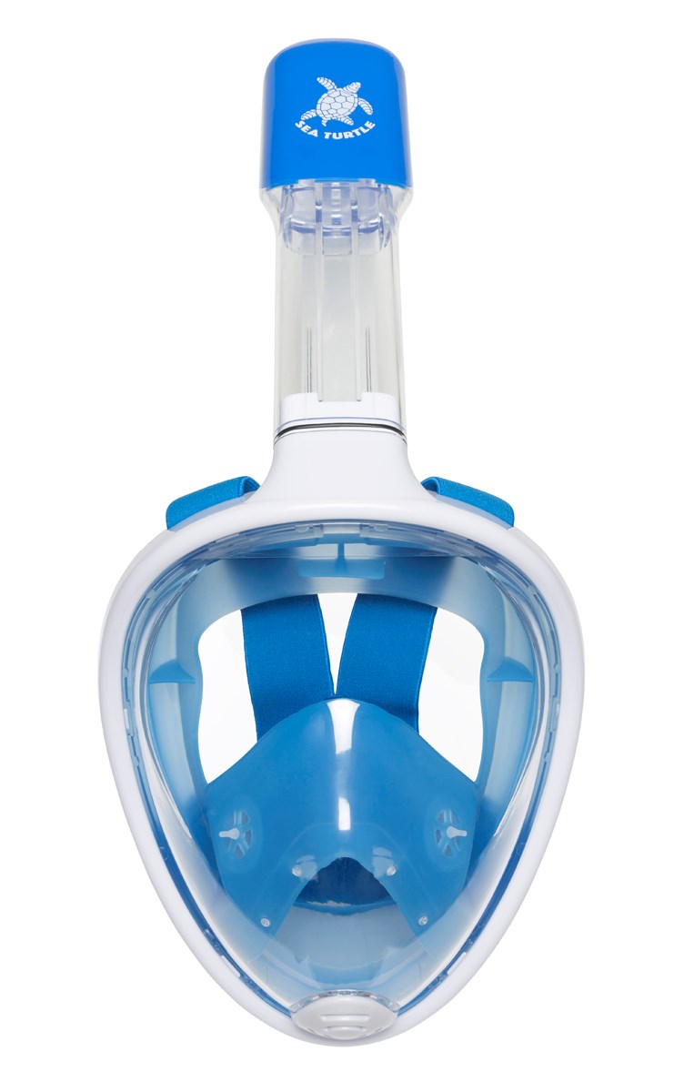 Tortue de mer - Masque de plongée avec tuba - Adultes - Blanc/Bleu
