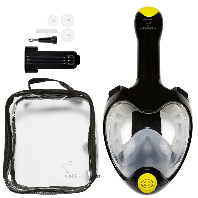 Atlantis Triton - Masque de snorkeling - Adultes - Noir/Lime